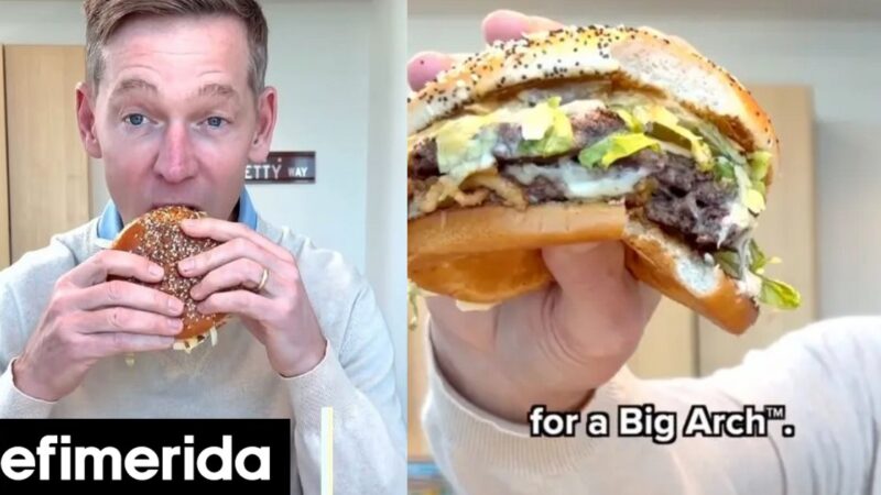 McDonald's CEO responds for the viral video he was testing burgers. ..incessantly: «It's all my mother's fault.»