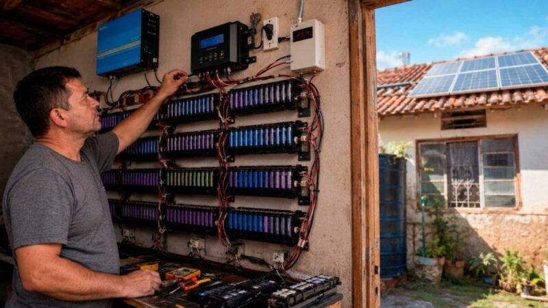 Έφτιαξε «τράπεζα» ενέργειας από 650 πεταμένες μπαταρίες laptop: Πλέον τροφοδοτεί το σπίτι του με ρεύμα από φωτοβολταϊκά